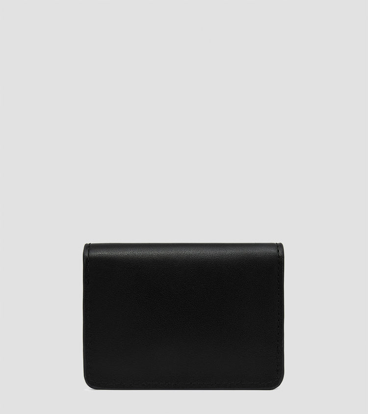 Marrowbone Leather Sacred Leather Card Wallet with skulls and square rivets
